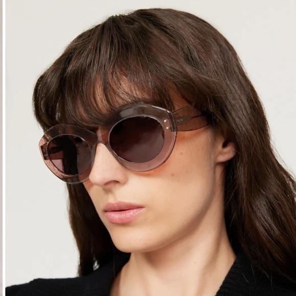 Azzedine Alaia Rose Round Sunglasses - Picture 7 of 8